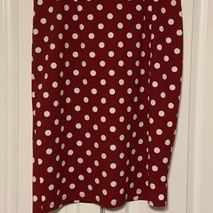Polka dot pencil skirt